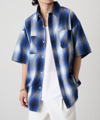 MAGASIN DE MODE CONTACT/マガジンデモードコンタクト MAGASIN DE MODE CONTACT リサイクル糸 オンブレHSシャツ/508265117