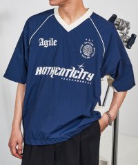 MAGASIN DE MODE CONTACT/マガジンデモードコンタクト MAGASIN DE MODE CONTACT ユニフォームデザイン半袖ナイロンプルオーバー/508269690