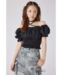 rienda/メニーウェイシャーリングショートブラウス/508271445