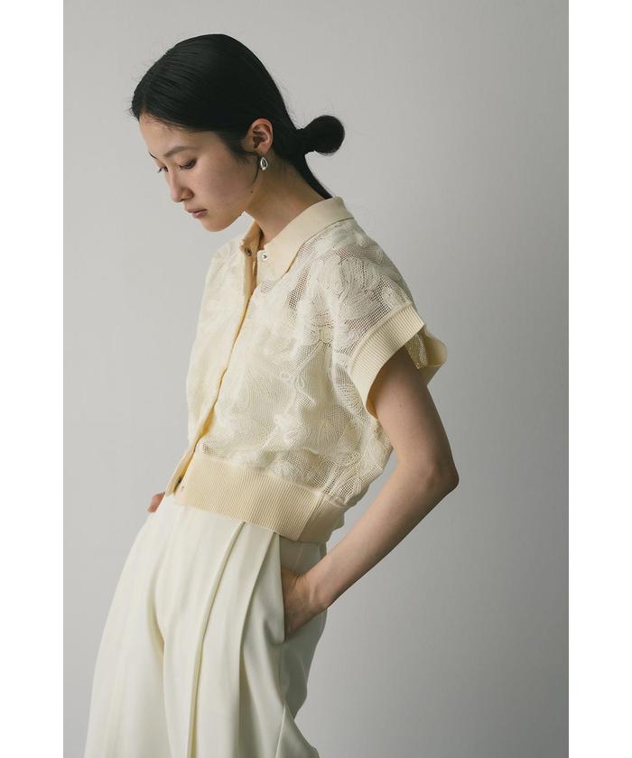 今期完売品！stylemixerエンブロイダリーニットトップ　花柄　透かし編み 今期完売品！stylemixerエンブロイダリーニットトップ 花柄