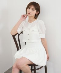 REDYAZEL/メッシュレースショートシャツ×バルーンスカートセットアップ/508271470