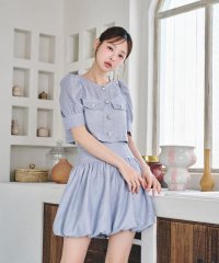 REDYAZEL/メッシュレースショートシャツ×バルーンスカートセットアップ/508271470