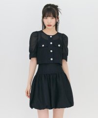 REDYAZEL/メッシュレースショートシャツ×バルーンスカートセットアップ/508271470