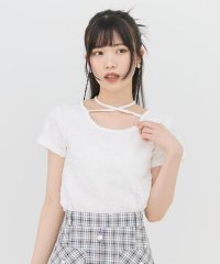 REDYAZEL/3DフラワーレースコンパクトTシャツ/508271479