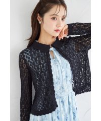 tocco closet/トッコクローゼット tocco closet 襟付きカギ編みスカラップニットカーディガン/508272753