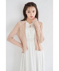 tocco closet/トッコクローゼット tocco closet 襟付きカギ編みスカラップニットカーディガン/508272753