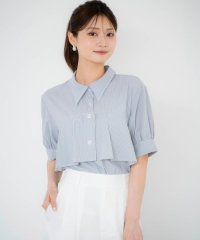 AND COUTURE/ストライプヨークハーフスリーブシャツ/508272947