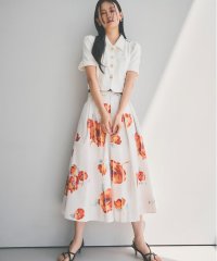 AND COUTURE/サンセットフラワータックフレアスカート/508272948