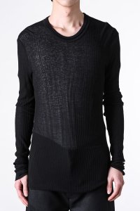JULIUS/ユリウス JULIUS COTTON/SILK RIB LONG SLEEVE T－SHIRT/508273308