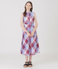 BLUE LABEL CRESTBRIDGE/クレストブリッジチェックカラミクロスシャツドレス/508237071