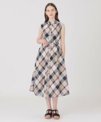 BLUE LABEL CRESTBRIDGE/クレストブリッジチェックカラミクロスシャツドレス/508237071