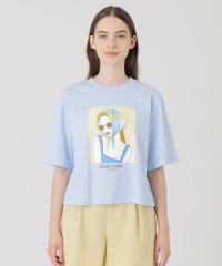 BLUE LABEL CRESTBRIDGE/【星陽子コラボ】ピマコットンプレーティング天竺イラストワイドTシャツ/508237078