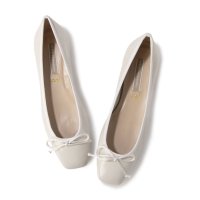 INTER-CHAUSSURES　IMPORT/インターショシュール INTER－CHAUSSURES リボン付きスクエアフラットパンプス/508245314