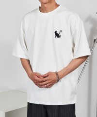 MAGASIN DE MODE CONTACT/マガジンデモードコンタクト MAGASIN DE MODE CONTACT flower cat 刺繍 ポンチ Tシャツ/508265115
