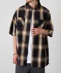 MAGASIN DE MODE CONTACT/マガジンデモードコンタクト MAGASIN DE MODE CONTACT リサイクル糸 オンブレHSシャツ/508265117