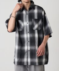 MAGASIN DE MODE CONTACT/マガジンデモードコンタクト MAGASIN DE MODE CONTACT リサイクル糸 オンブレHSシャツ/508265117