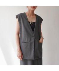 CLOCHE/クロシェ CLOCHE CLOCHE ジレ ドライジョーゼット 85679 Vネック/508266071