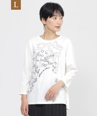 エヴェックス バイ クリツィア　Lサイズ/【L】【WEB・一部店舗限定】【接触冷感】【ウォシャブル】パンサーエンブロイダリー七分袖カットソー/508267750