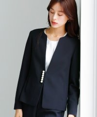 WHITE JOOLA/ホワイトジョーラ WHITE JOOLA UV CUT・速乾・接触冷感・防シワ・ストレッチ・手洗い可【多機能すぎるジャケット】ダブルピケクロス・パール調デザイン/508274112
