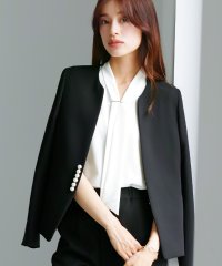 WHITE JOOLA/ホワイトジョーラ WHITE JOOLA UV CUT・速乾・接触冷感・防シワ・ストレッチ・手洗い可【多機能すぎるジャケット】ダブルピケクロス・パール調デザイン/508274112