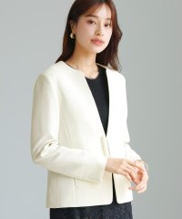 WHITE JOOLA/ホワイトジョーラ WHITE JOOLA UV CUT・速乾・接触冷感・防シワ・ストレッチ・手洗い可【多機能すぎるジャケット】ダブルピケクロス・パール調デザイン/508274112