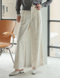 Re:EDIT/リエディ Re:EDIT ジャガードフリンジストレートパンツ/508274239