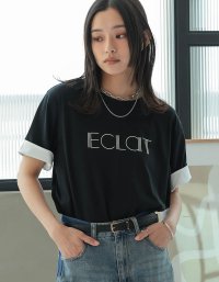 Re:EDIT/リエディ Re:EDIT 配色スリーブ半袖ロゴTシャツ/508274247