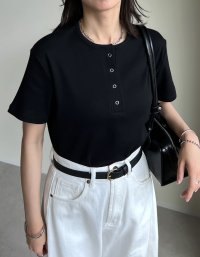 Re:EDIT/リエディ Re:EDIT テレコリブドットボタンTシャツ/508274274