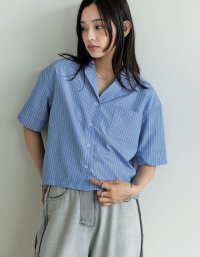 Re:EDIT/リエディ Re:EDIT マルチストライプブロード半袖シャツ/508274277