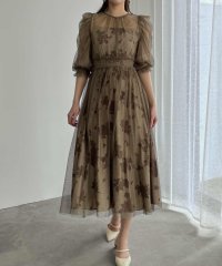 aity/アイティ aity フラワーキャミワンピースチュールレイヤードドレス 結婚式 二次会 成人式 同窓会 パーティードレス オケージョンドレス お呼ばれワンピース/508274314