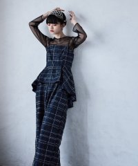 etoll./エトル etoll. 3piece シアーチェックビスチェ＆タックワイドパンツ セットアップ/508274317
