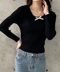 me Jane/ミージェーン me Jane 胸元レース×リボンニットトップス/508274411