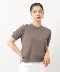  LAURA ASHLEY/【UVカット／洗える】衿付きサマーニット/508274549