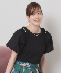 ITS’ DEMO/【手洗い可】パール調飾り付きパフ袖プルオーバー/508274558