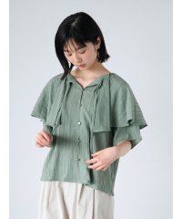 ehka sopo/シワ加工ケープカラーブラウス/508274767