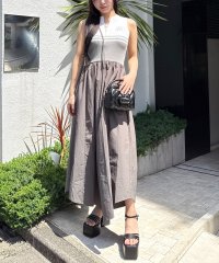 SPIRALGIRL/スパイラルガール SPIRALGIRL ZIP付きノースリーブドッキングロングワンピース/508274769