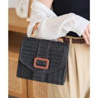 KOBE LETTUCE/コウベレタス KOBE LETTUCE バンブーハンドルボックスカゴバッグ[B1611]/508274860