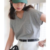 KOBE LETTUCE/コウベレタス KOBE LETTUCE [ M L XL 汗じみ防止＆UVカット ] ポケット付きVネックTシャツ [C7575]/508274871