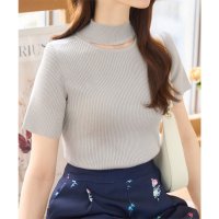 KOBE LETTUCE/コウベレタス KOBE LETTUCE ネックカットモックネック半袖ニットトップス [N1194]/508274878