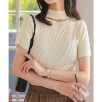 KOBE LETTUCE/コウベレタス KOBE LETTUCE ネックカットモックネック半袖ニットトップス [N1194]/508274878