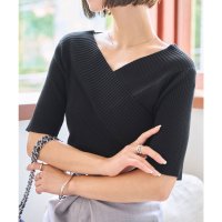 KOBE LETTUCE/コウベレタス KOBE LETTUCE カシュクールVネック半袖ニットトップス [N1195]/508274879