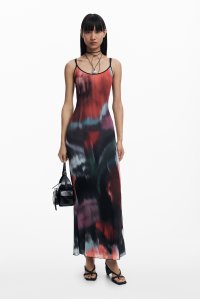 Desigual/デシグアル Desigual 花柄のミディ丈ストラップドレス/508274882