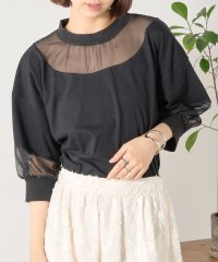 MAISON BREEZE/メゾンブリーズ MAISON BREEZE 綿天竺 オーガンジー切替Tシャツ XNN/508274887