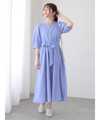 Te chichi TERRASSE/ウエストリボン付きランタンスリーブワンピース/508275097