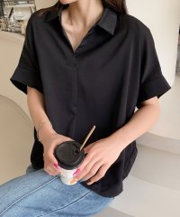 Flolia/フロリア Flolia スキッパーデザイン半袖ブラウス オフィス ビジネス フォーマル セレモニー 卒業式 卒園式 入学式 入園式/508275124