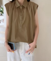 Flolia/フロリア Flolia フレンチスリーブギャザーブラウス オフィス ビジネス フォーマル セレモニー 卒業式 卒園式 入学式 入園式/508275125