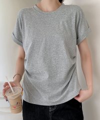 LOWO/ロワ LOWO 綿混サイドギャザーTシャツ カットソー/508275131
