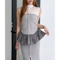 ROYAL PARTY/ロイヤルパーティー ROYAL PARTY ニットドッキングペプラムベアビスチェ/508275136