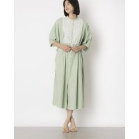 STYLEBLOCK/スタイルブロック STYLEBLOCK ストライプ×レース切替バンドカラーシャツワンピース/508275183