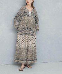 URBAN RESEARCH ROSSO/sara mallika　COTTON BORDER PRINT LONG DRESS/508275237